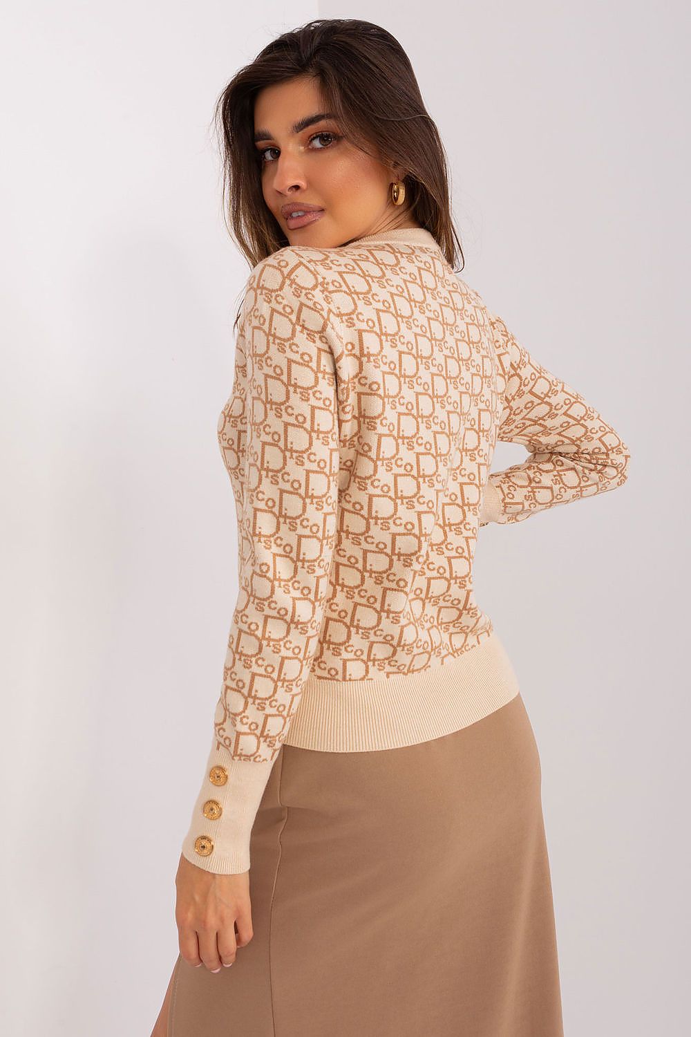   Sweter Damski Model AT-SW-2342.46P Beige - AT 
