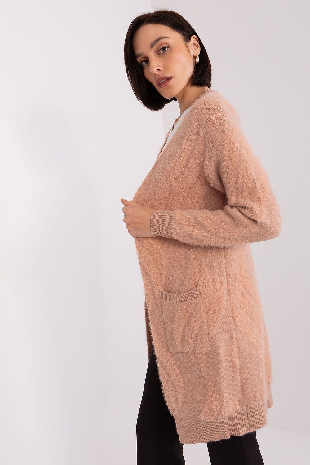  Sweter Kardigan Model AT-SW-234501.00P Brzoskwinia - AT 