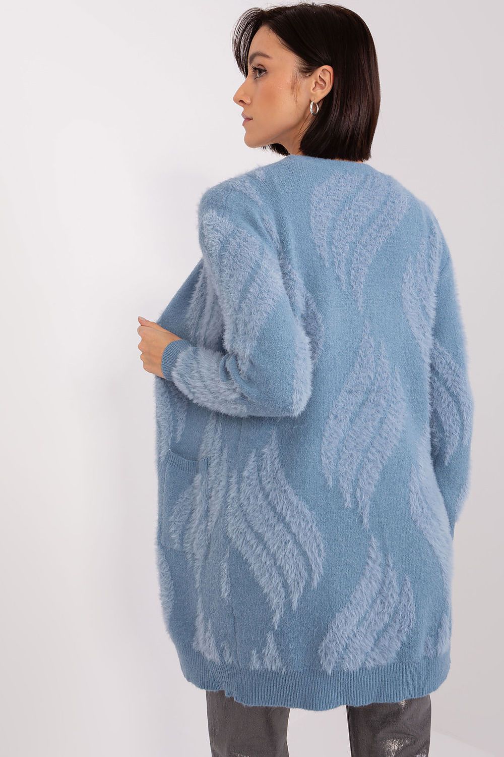  Sweter Kardigan Model AT-SW-234501.00P Blue - AT 