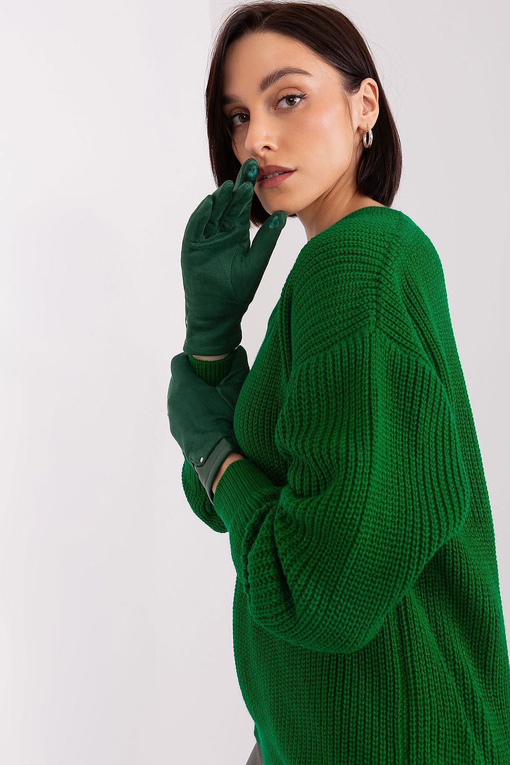   Rękawiczki Model AT-RK-239507.53P Dark Green - AT 
