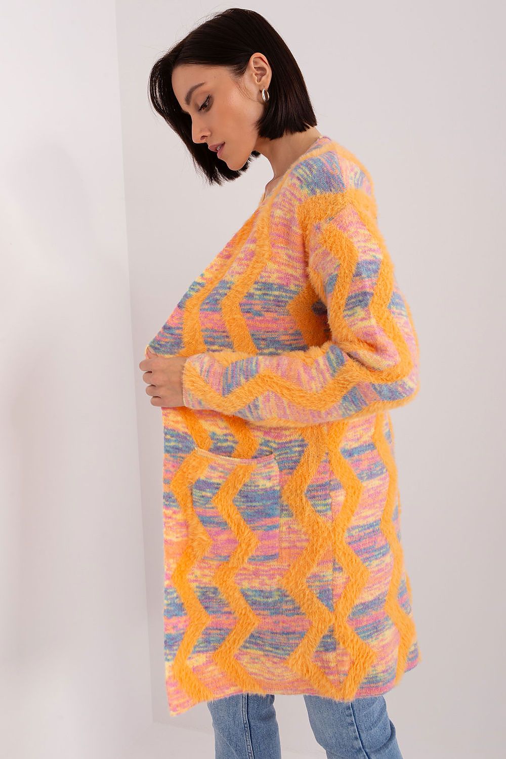  Sweter Kardigan Model AT-SW-234701.34 Orange - AT 