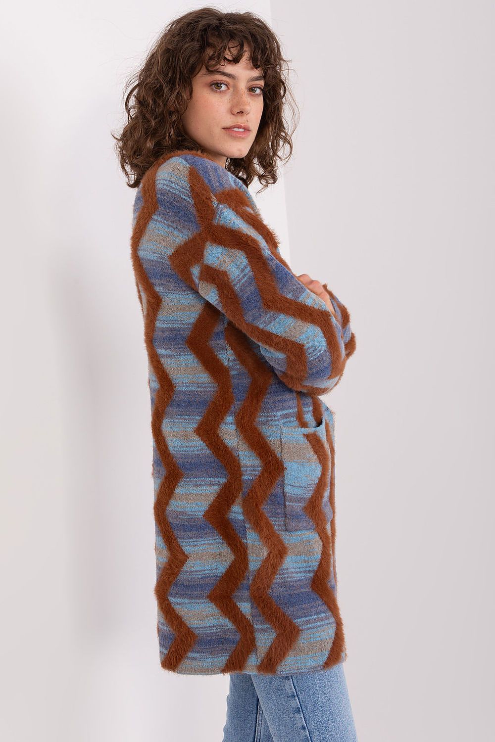  Sweter Kardigan Model AT-SW-234701.34 Dark Blue - AT 
