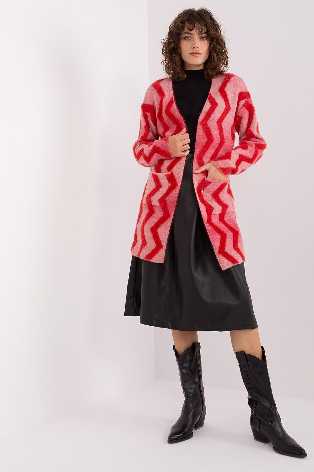  Sweter Kardigan Model AT-SW-234701.34 Red - AT 