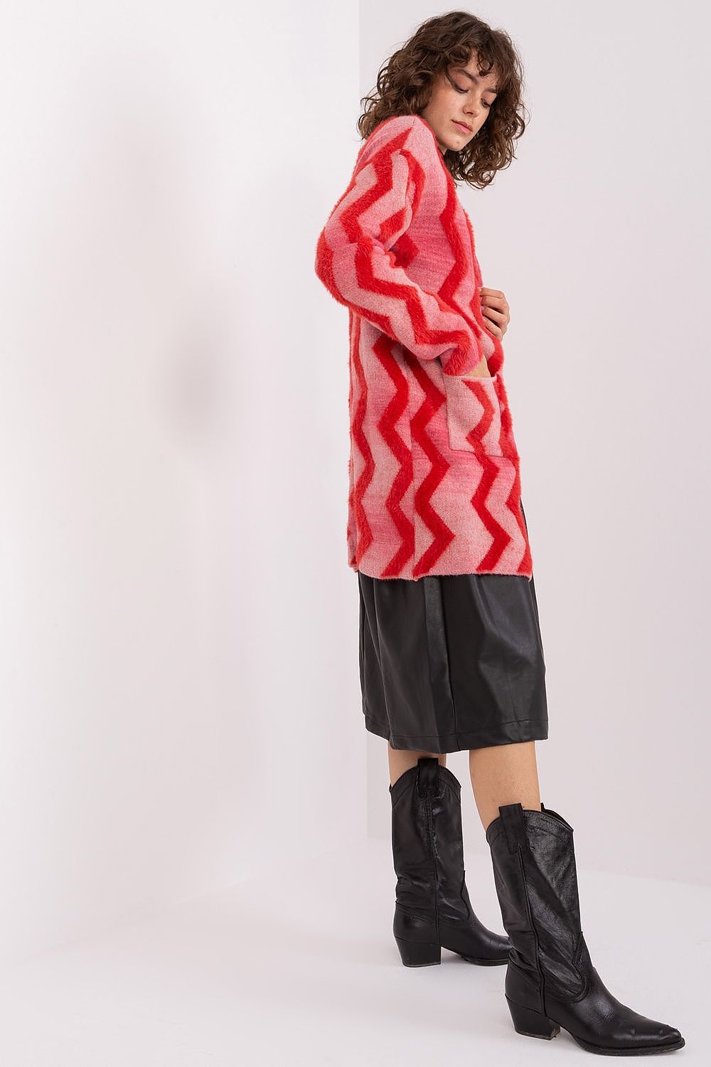  Sweter Kardigan Model AT-SW-234701.34 Red - AT 