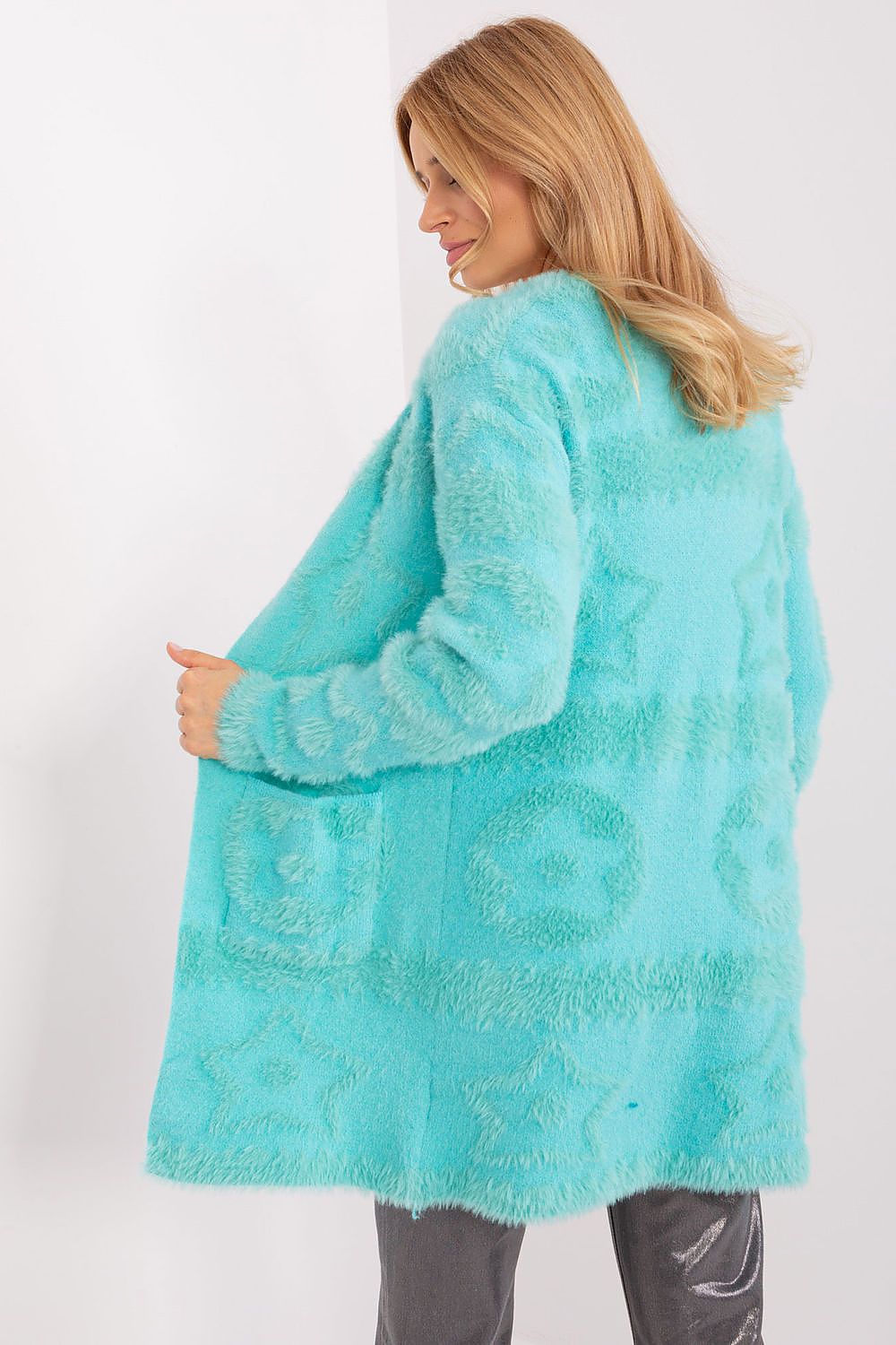  Sweter Kardigan Model AT-SW-234503.00P Mint - AT 