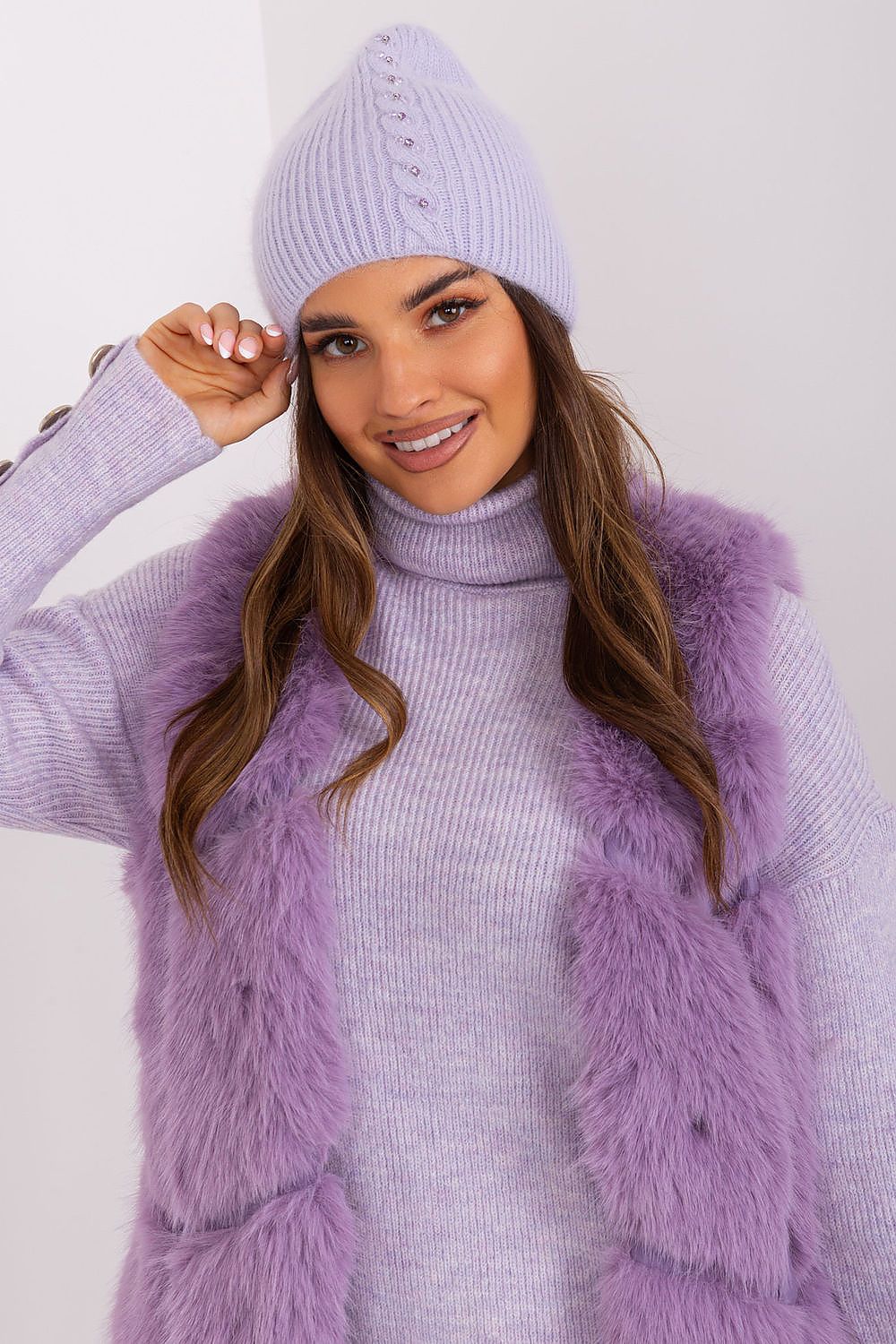   Czapka Model AT-CZ-2328.11P Light Violet - AT 