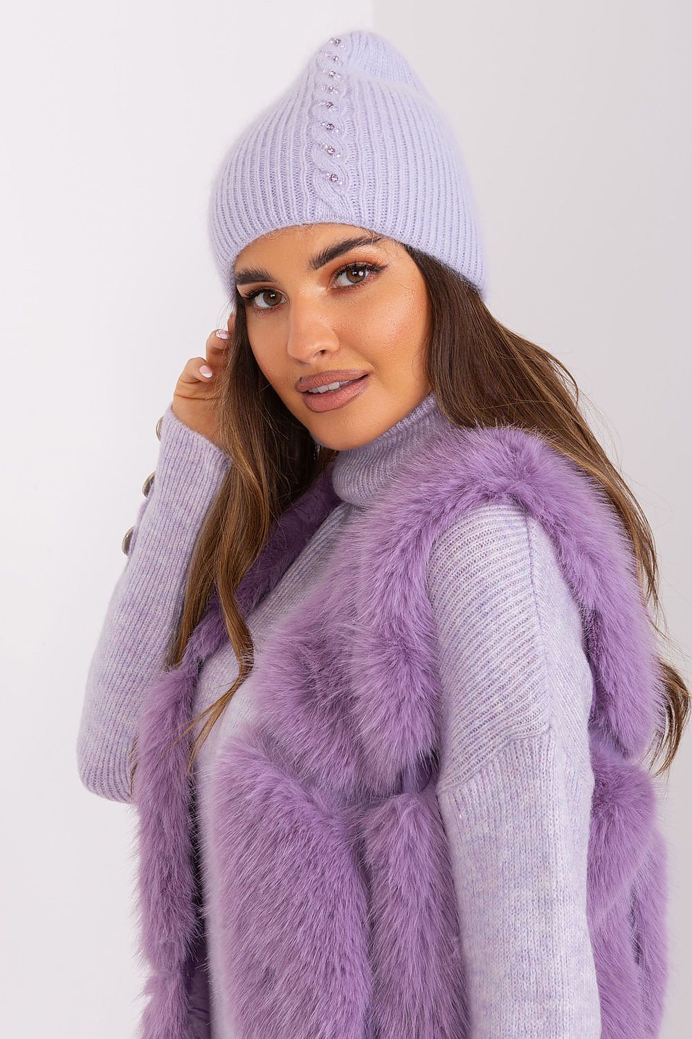   Czapka Model AT-CZ-2328.11P Light Violet - AT 