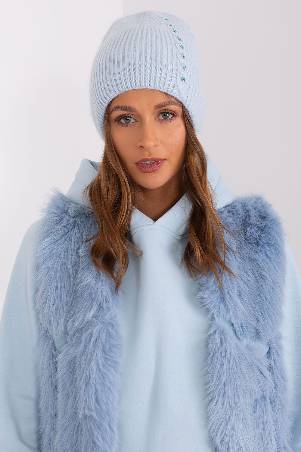   Czapka Model AT-CZ-2328.11P Light Blue - AT 