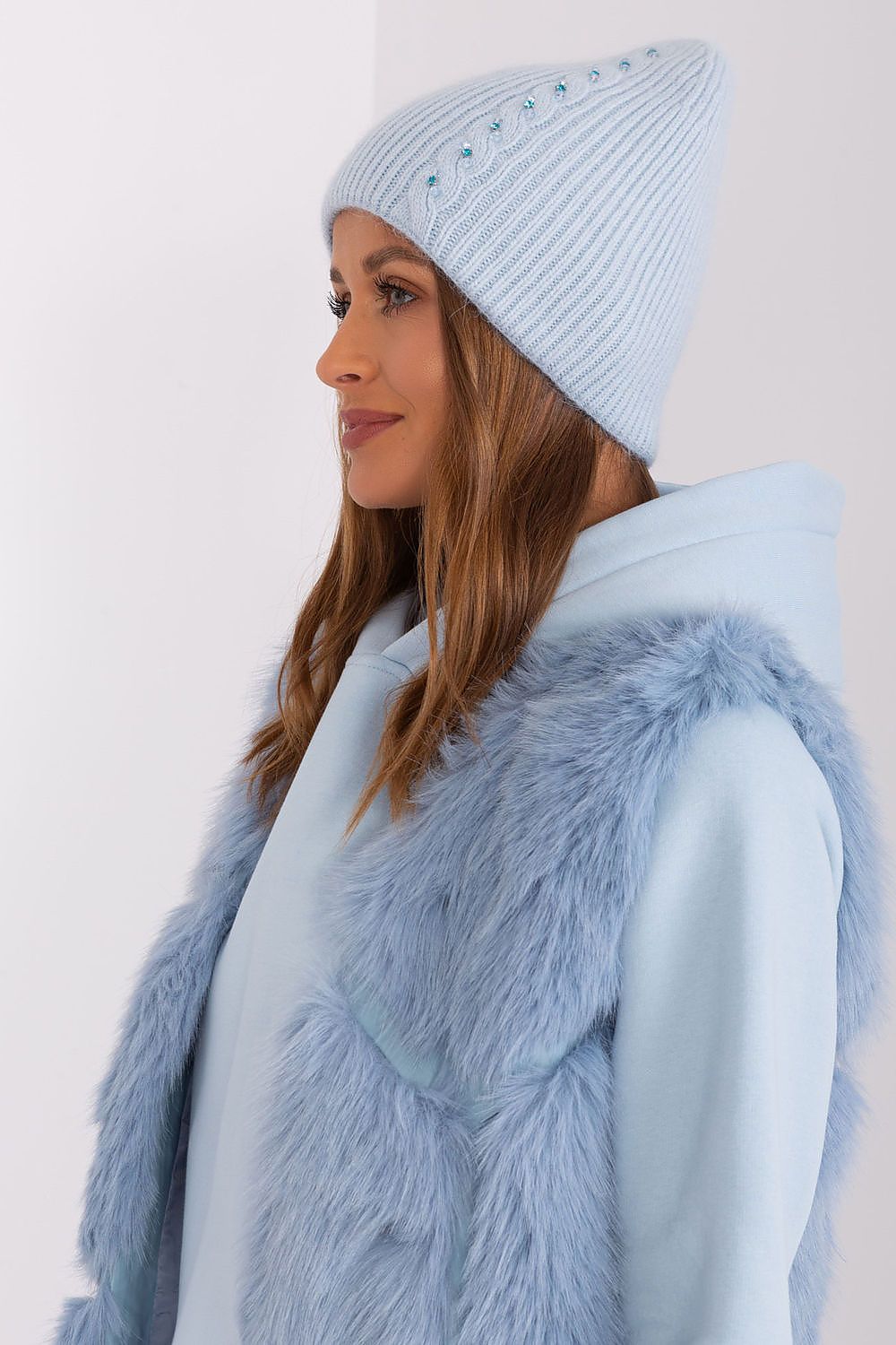   Czapka Model AT-CZ-2328.11P Light Blue - AT 