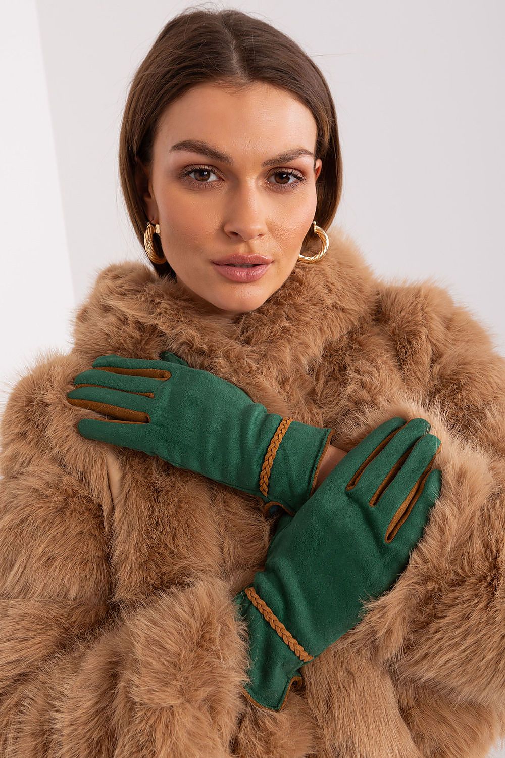   Rękawiczki Model AT-RK-238601.98 Dark Green - AT 