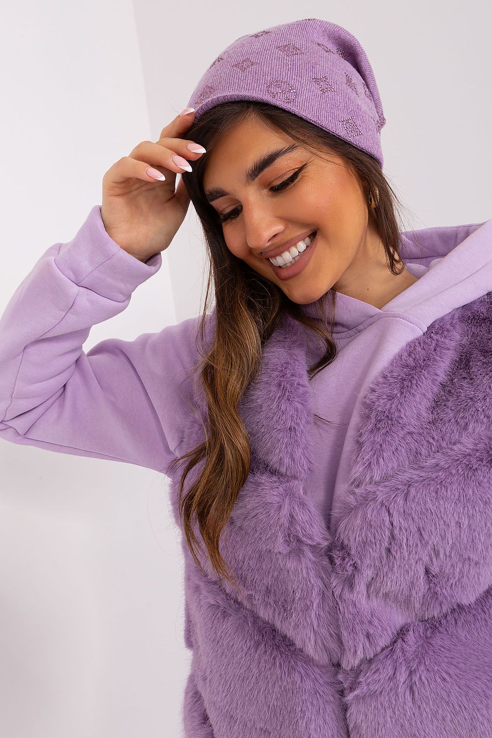   Czapka Model AT-CZ-2325.85 Light Violet - AT 