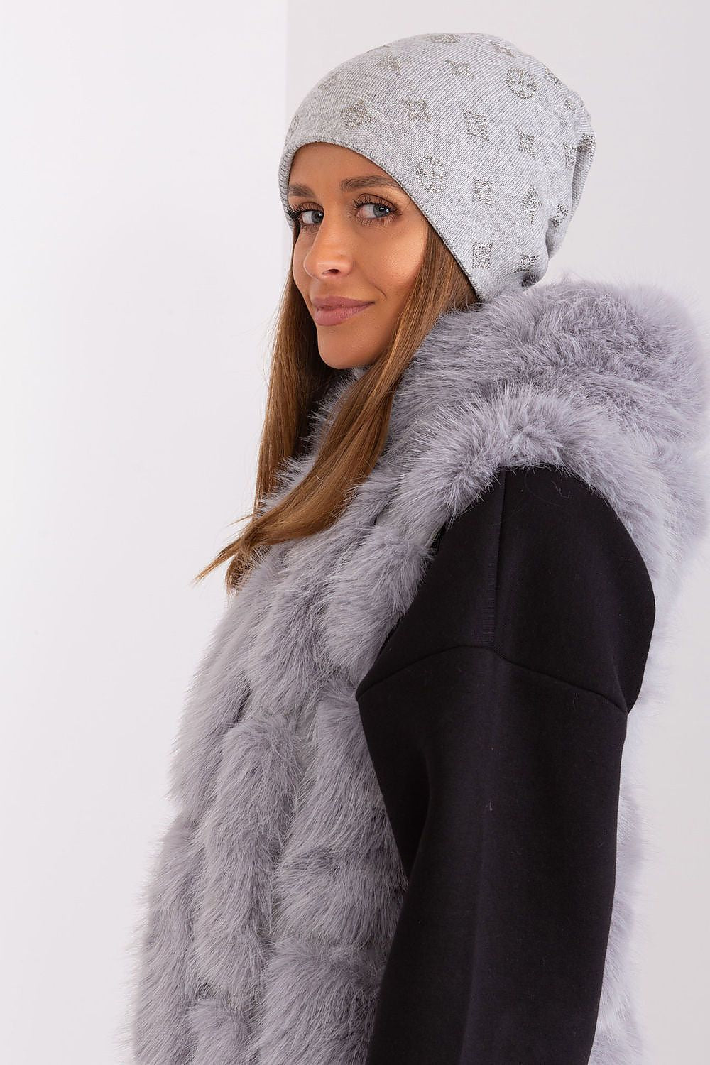   Czapka Model AT-CZ-2325.86 Grey - AT 