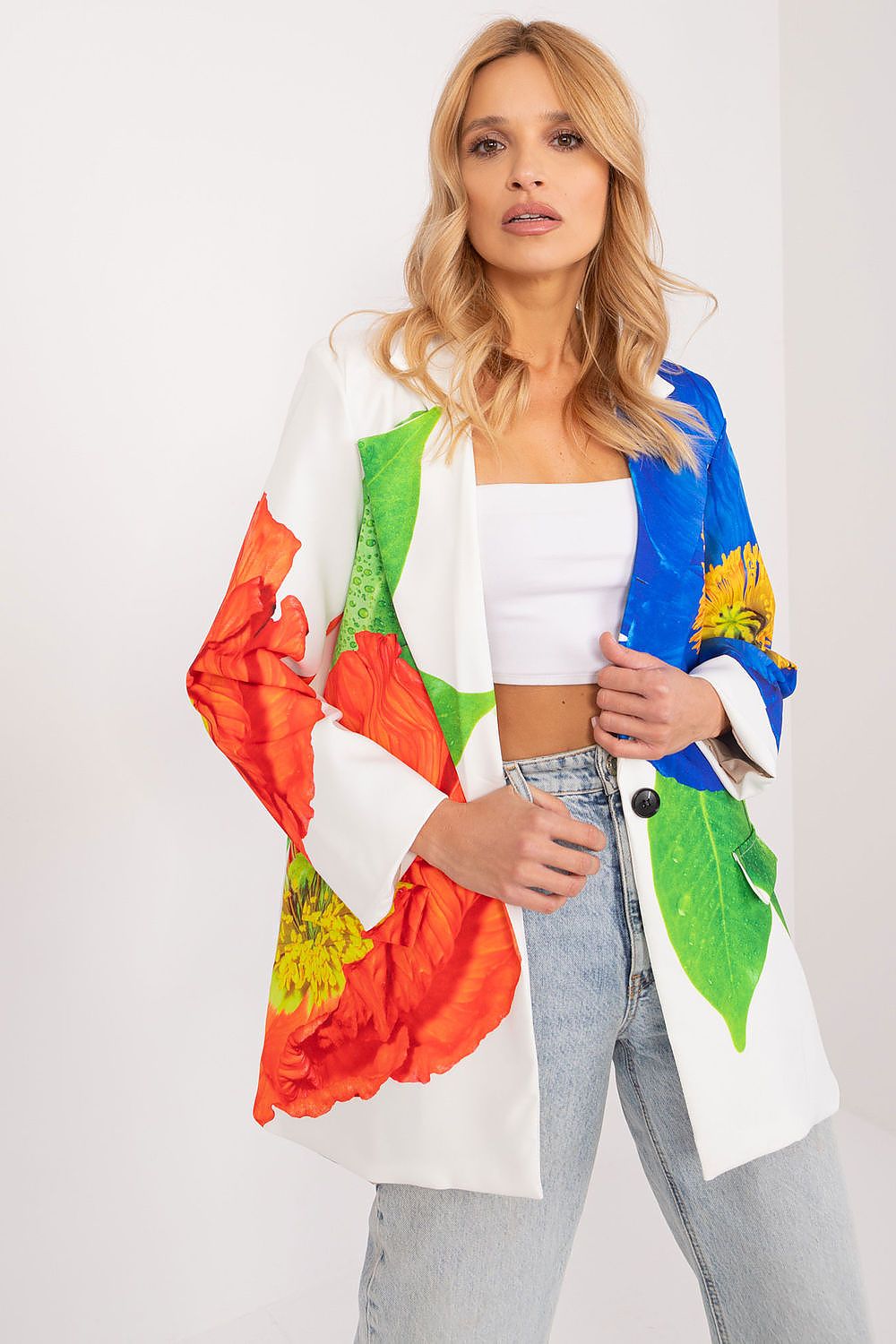   Marynarka Model DHJ-MA-18525-19.12X Ecru - Italy Moda 