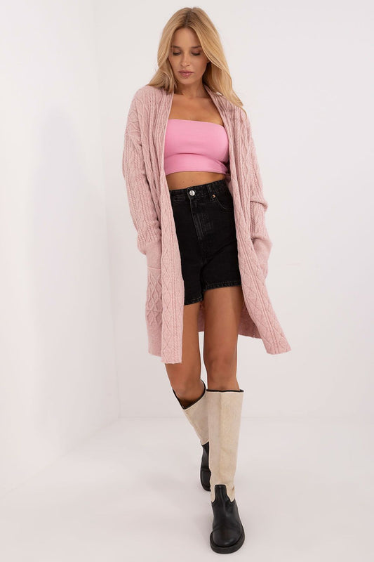 Sweter Kardigan Model AT-SW-2366.61 Light Pink - AT 