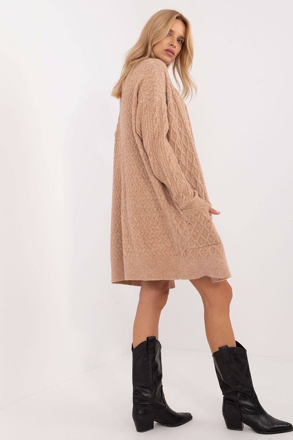  Sweter Kardigan Model AT-SW-2366.61 Camel - AT 