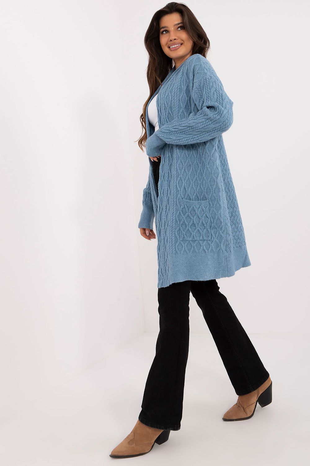  Sweter Kardigan Model AT-SW-2366.61 Blue - AT 