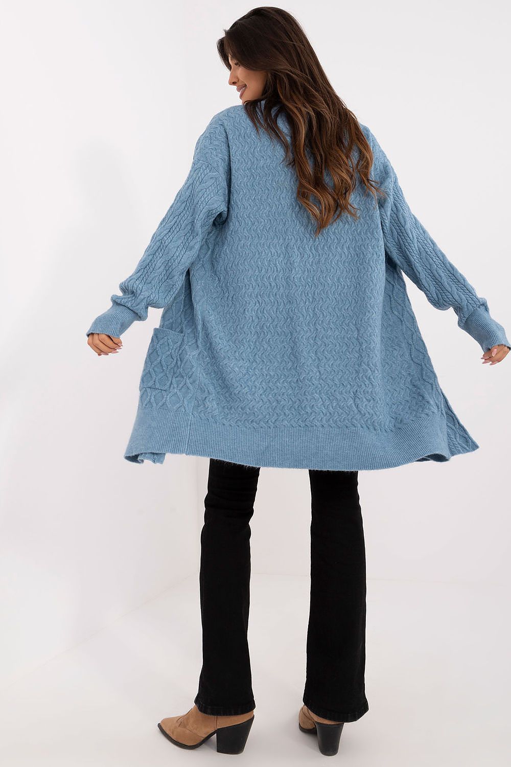  Sweter Kardigan Model AT-SW-2366.61 Blue - AT 