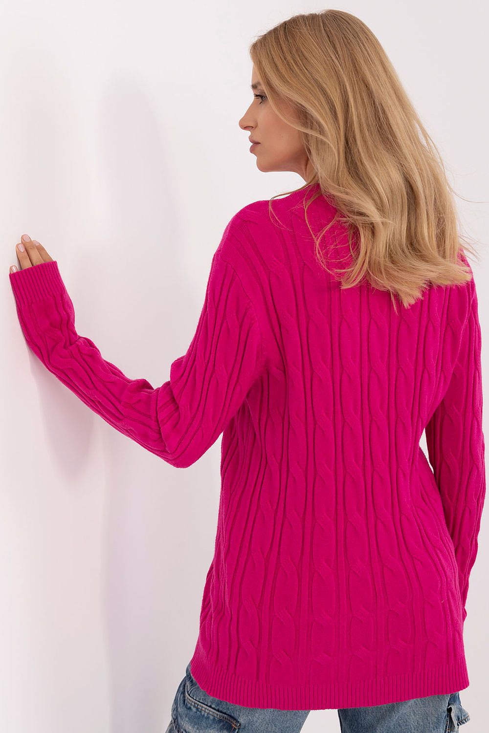   Sweter Damski Model AT-SW-2343.88 Fuksja - AT 