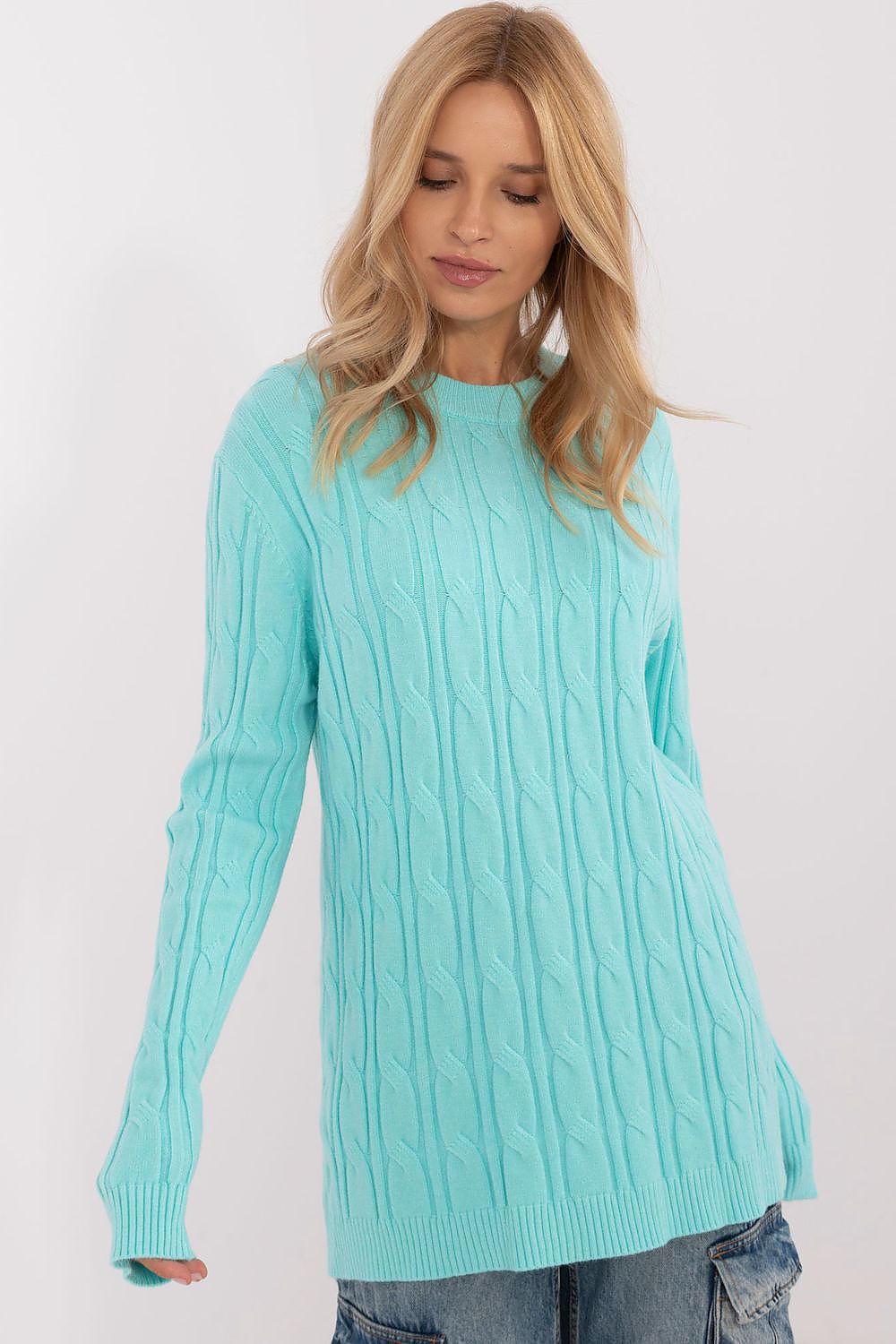   Sweter Damski Model AT-SW-2343.88 Mint - AT 