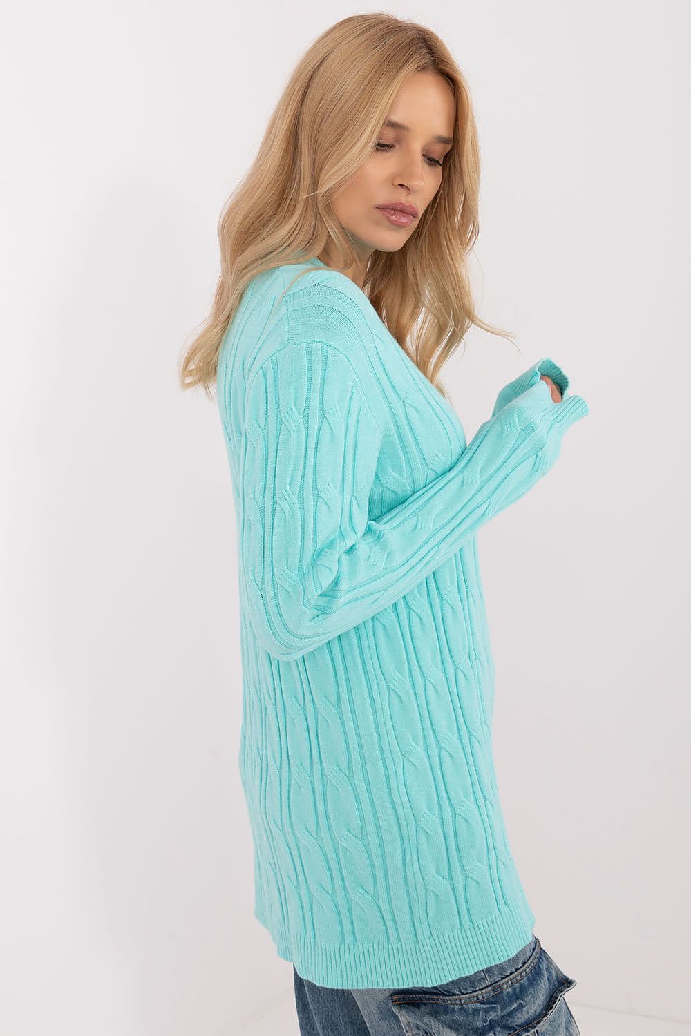   Sweter Damski Model AT-SW-2343.88 Mint - AT 