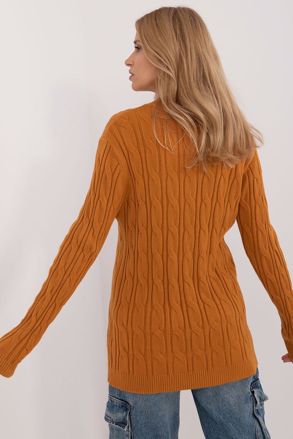   Sweter Damski Model AT-SW-2343.88 Dark Yellow - AT 