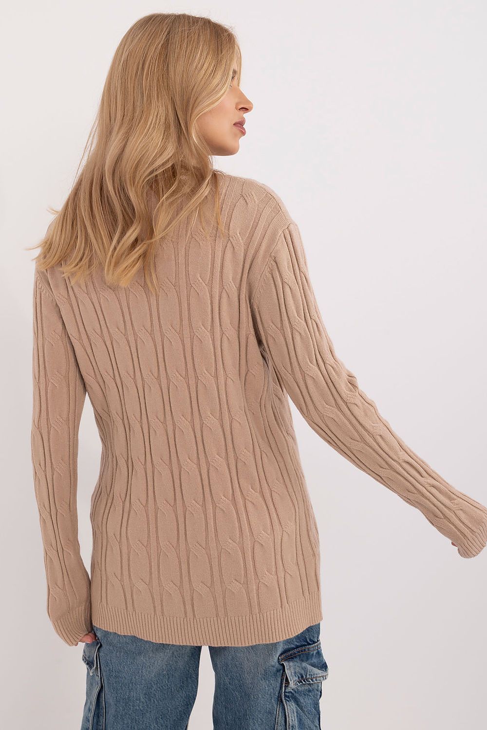   Sweter Damski Model AT-SW-2343.88 Camel - AT 