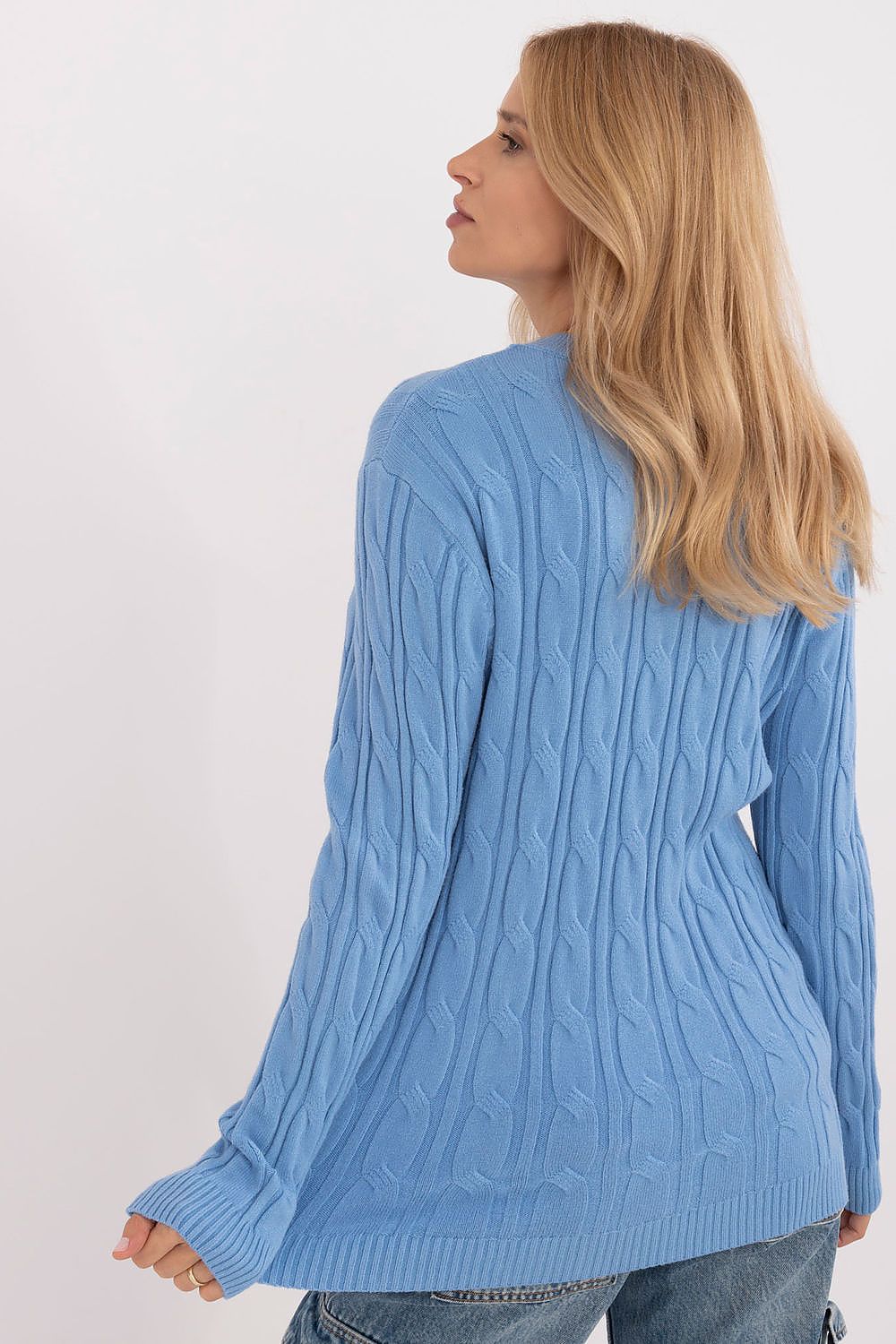   Sweter Damski Model AT-SW-2343.88 Blue - AT 