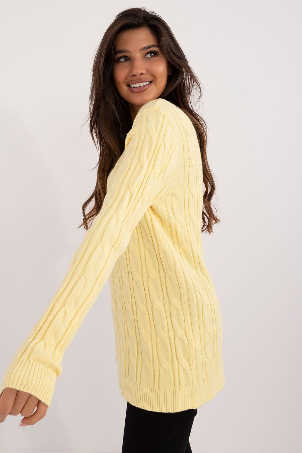   Sweter Damski Model AT-SW-2343.88 Light Yellow - AT 