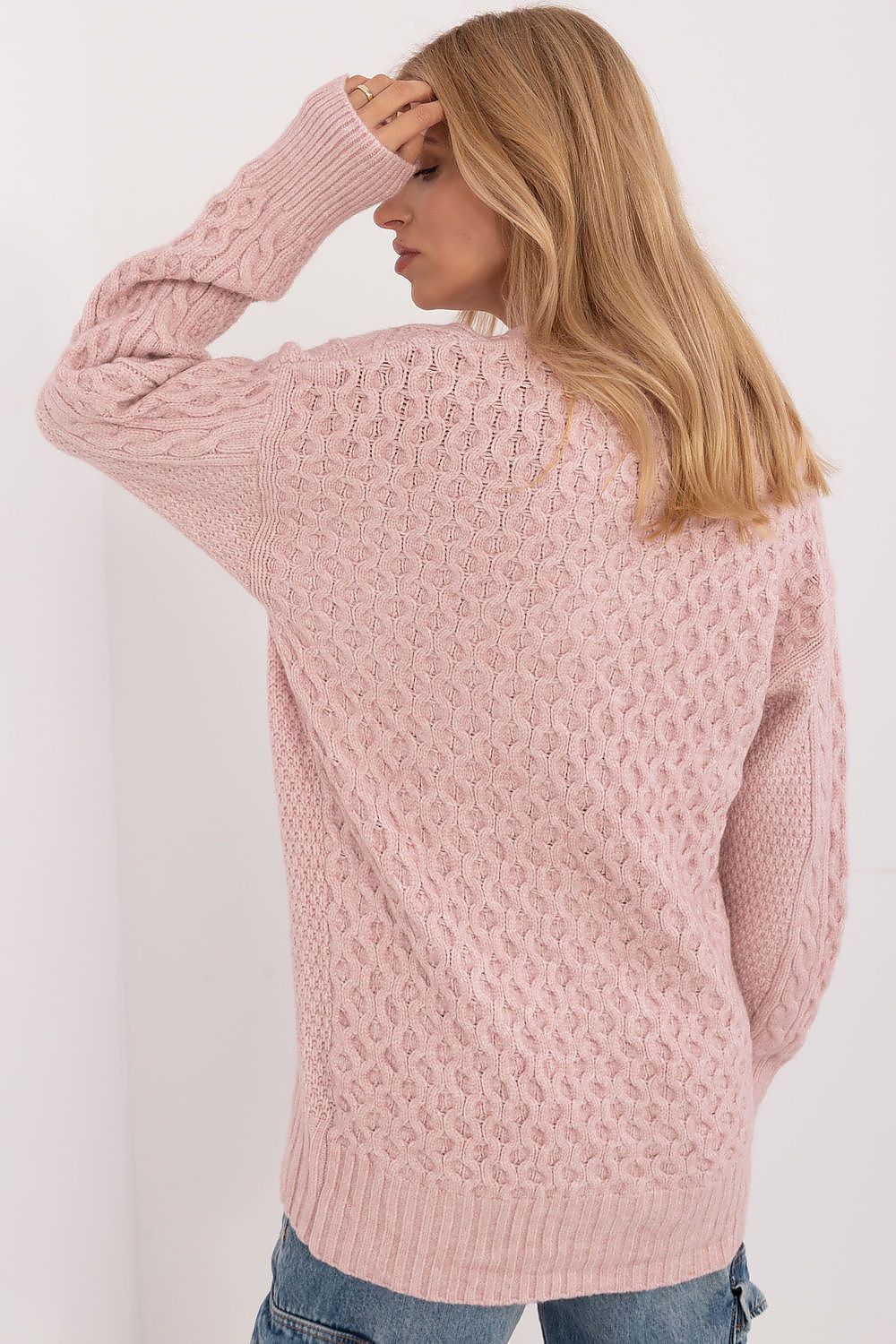  Sweter Damski Model AT-SW-23525.21 Light Pink - AT 