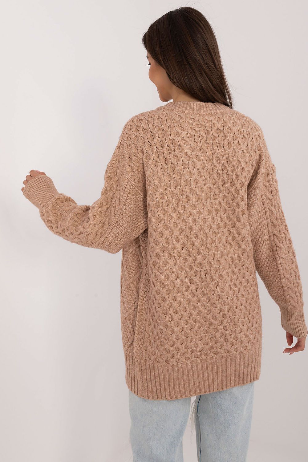  Sweter Damski Model AT-SW-23525.21 Camel - AT 