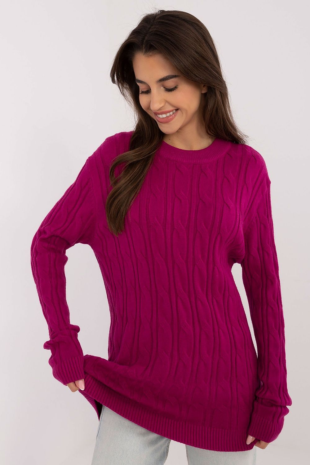   Sweter Damski Model AT-SW-2343.88 Dark Violet - AT 