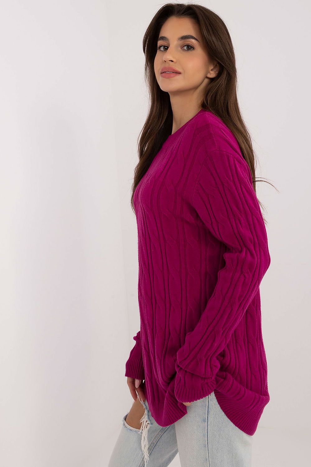   Sweter Damski Model AT-SW-2343.88 Dark Violet - AT 