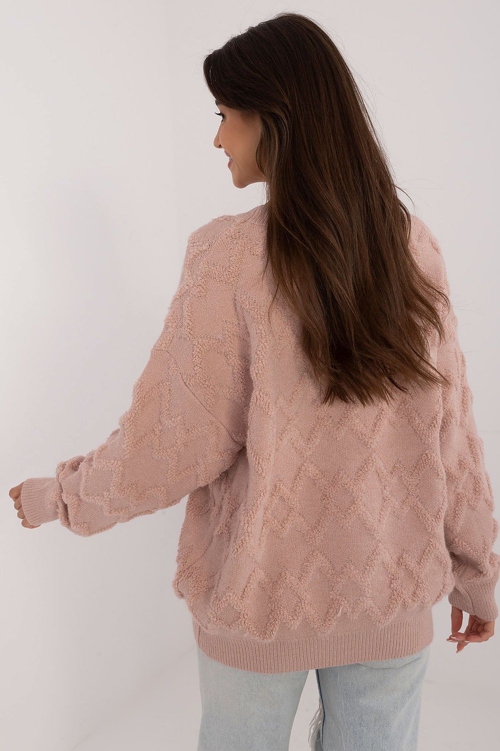  Sweter Damski Model AT-SW-2361.61 Dark Pink - AT 