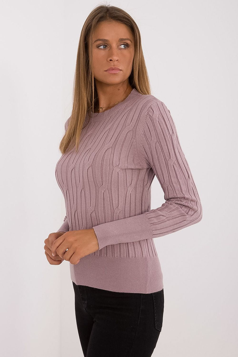   Sweter Damski Model AT-SW-2338-2.61 Dark Pink - AT 