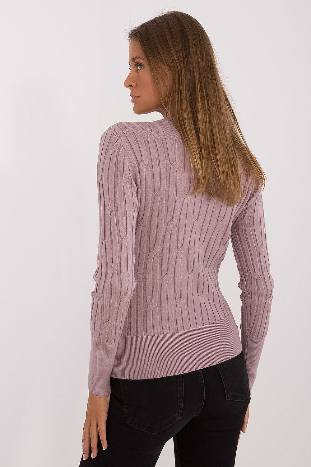   Sweter Damski Model AT-SW-2338-2.61 Dark Pink - AT 