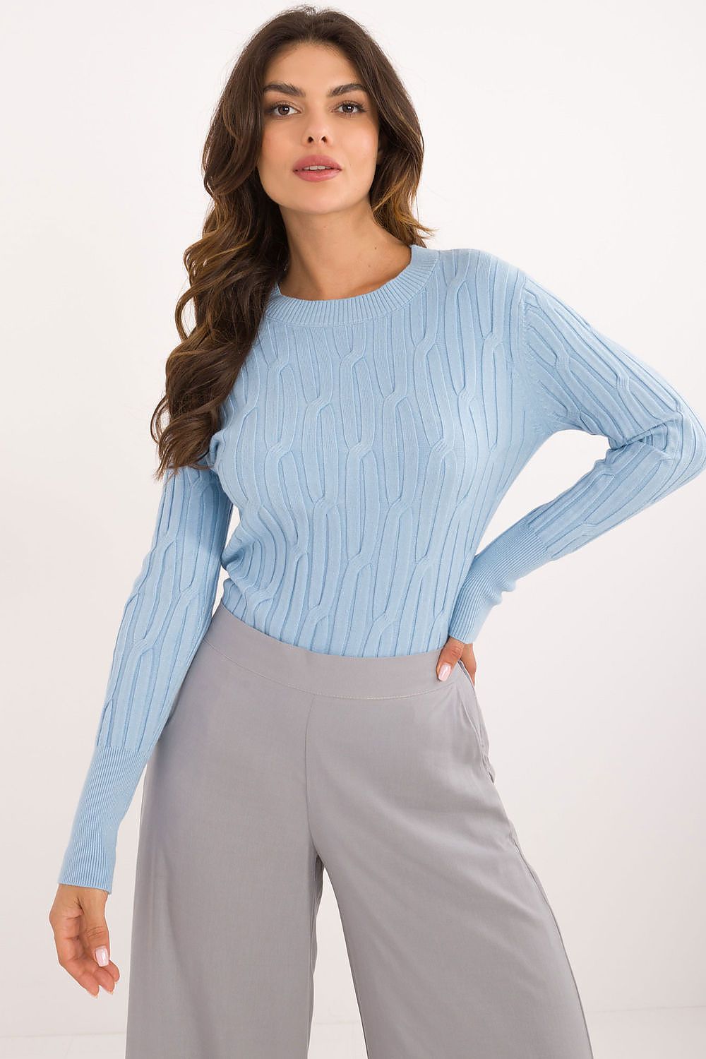   Sweter Damski Model AT-SW-2338-2.00 Light Blue - AT 