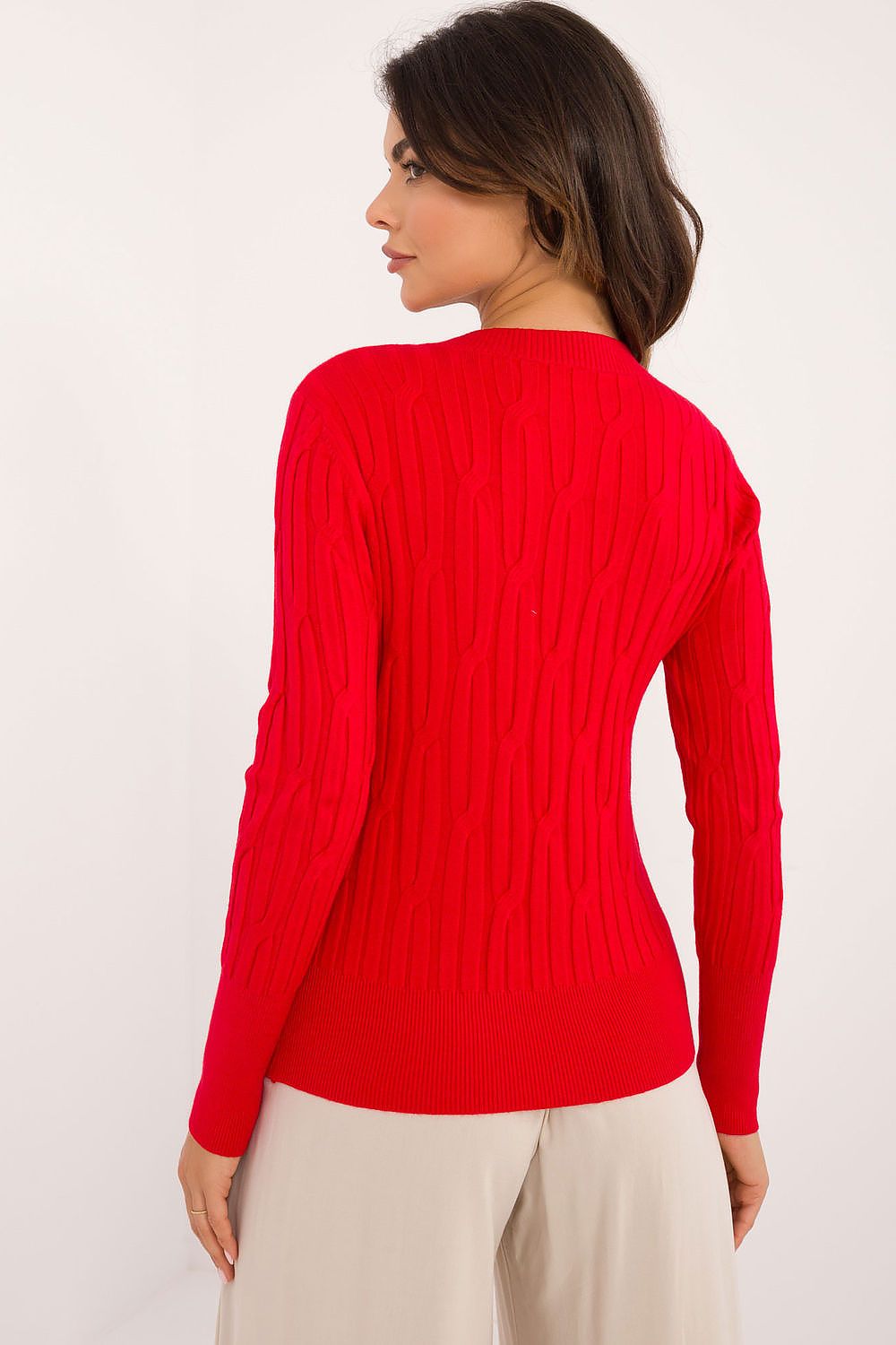   Sweter Damski Model AT-SW-2338-2.61 Red - AT 