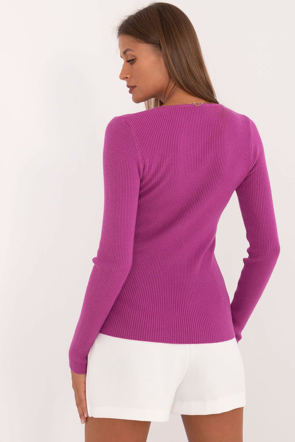   Sweter Damski Model AT-SW-2332-2.65 Dark Violet - AT 
