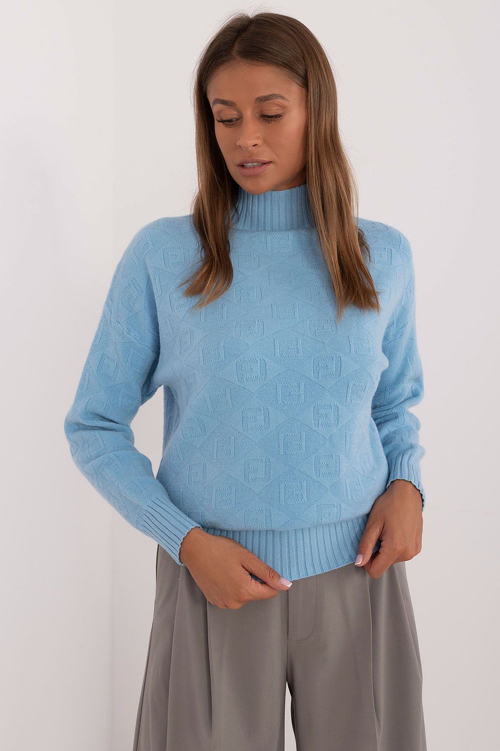   Sweter Damski Model AT-SW-2339.54 Blue - AT 