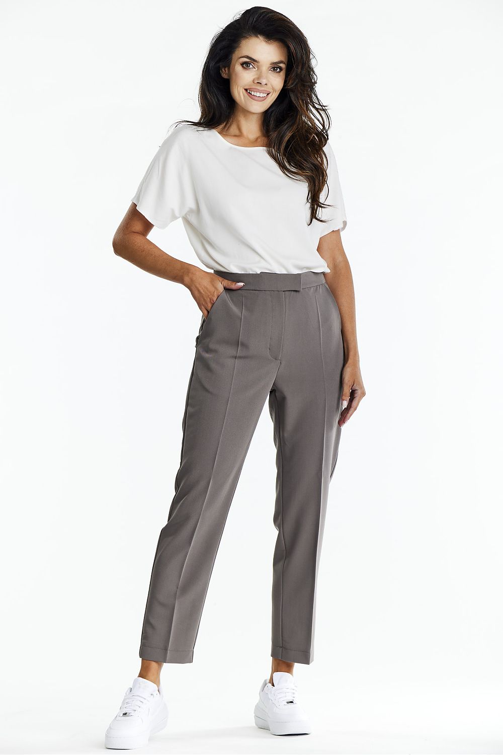  Spodnie Damskie Model A675 Taupe - awama 