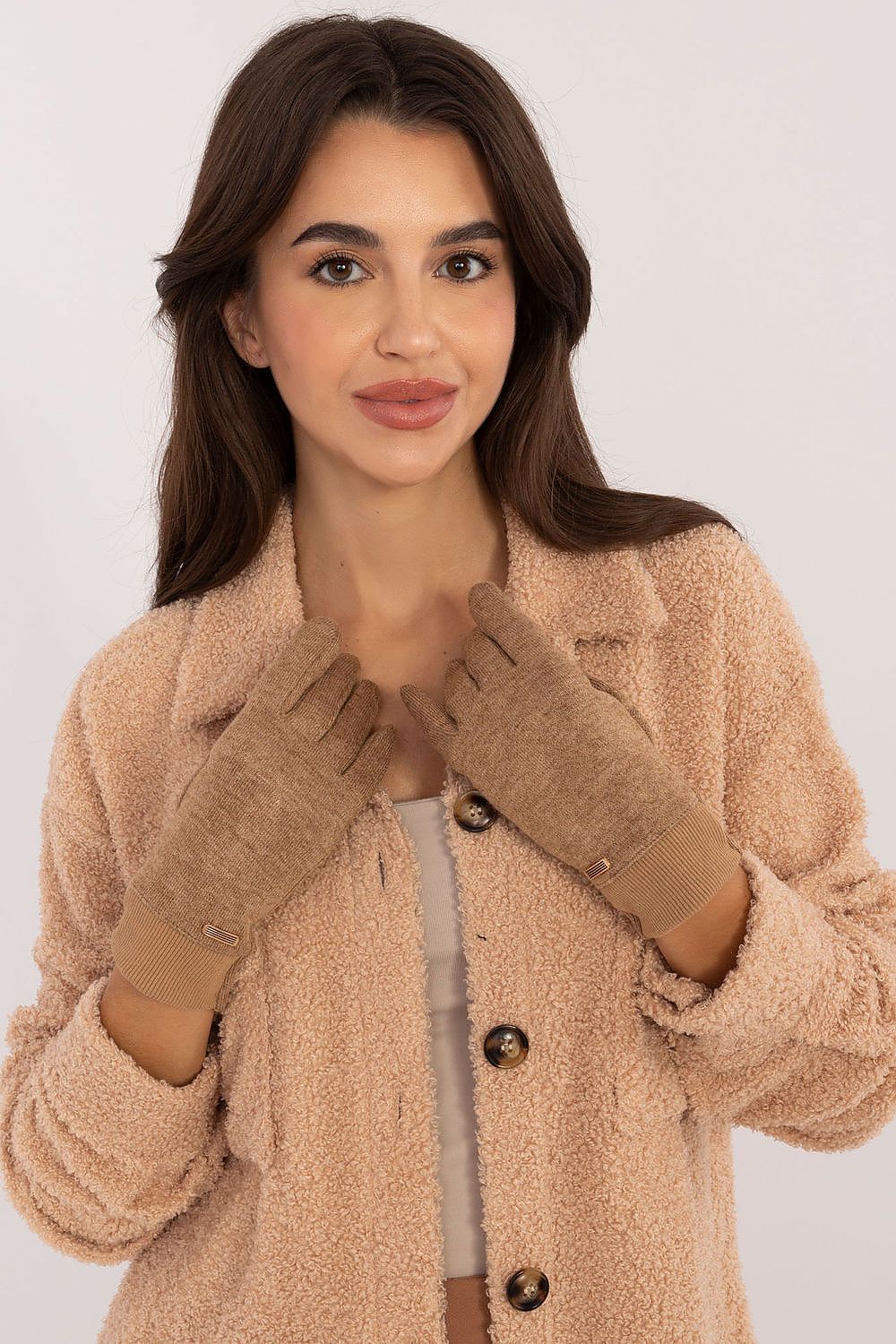   Rękawiczki Model AT-RK-23905.03X Camel - AT 