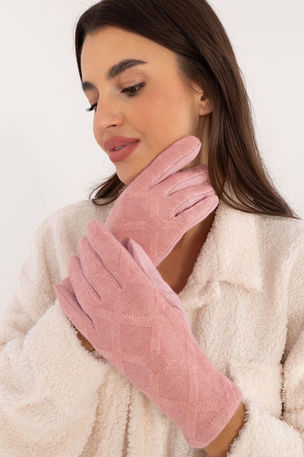   Rękawiczki Model AT-RK-23901.22 Light Pink - AT 