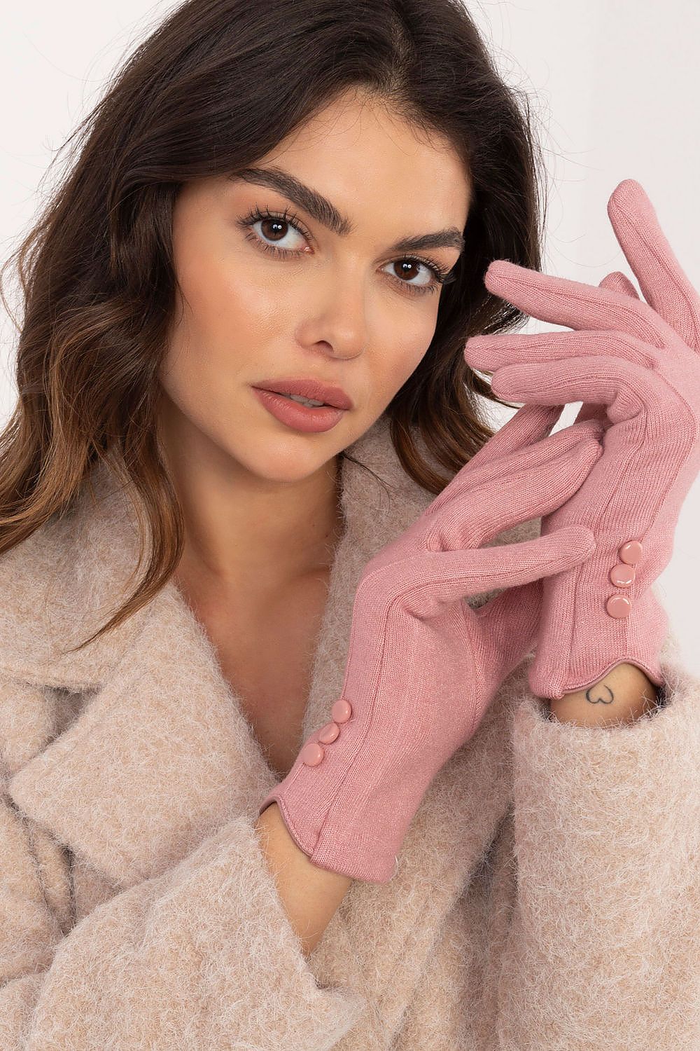   Rękawiczki Model AT-RK-239503.31 Light Pink - AT 