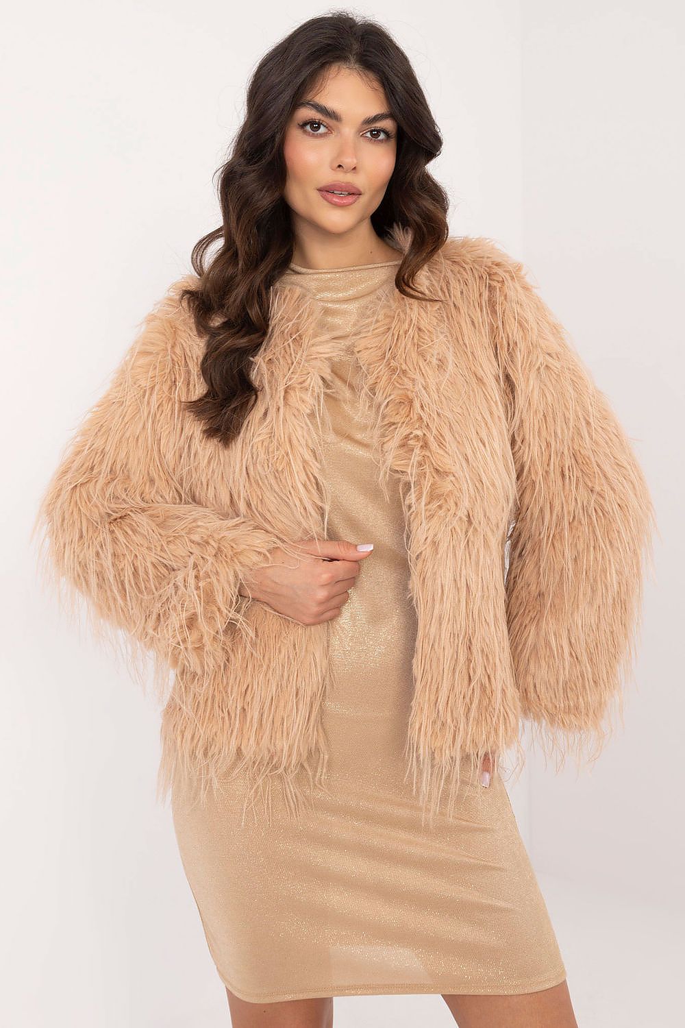   Kurtka Damska Model AT-KR-2359.96P Camel - AT 