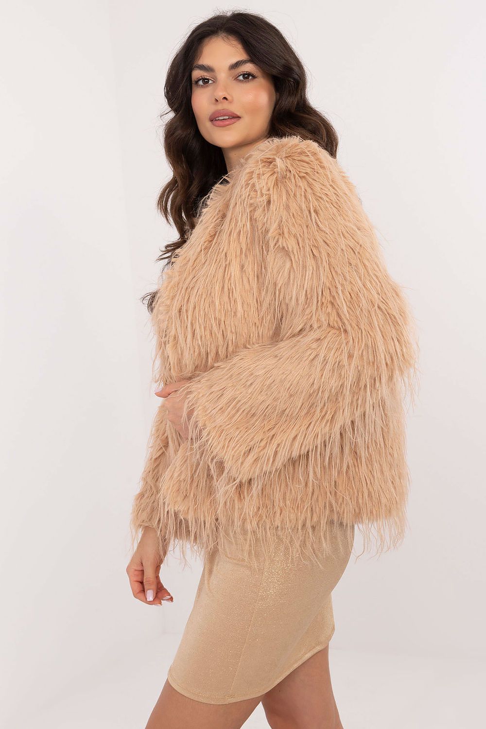   Kurtka Damska Model AT-KR-2359.96P Camel - AT 