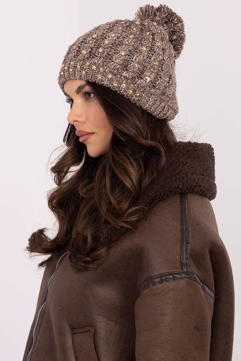   Czapka Model AT-CZ-JY-39.32 Dark Beige - AT 