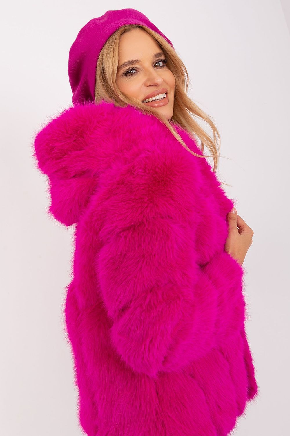   Beret Model AT-CZ-231305.82P Fuksja - AT 