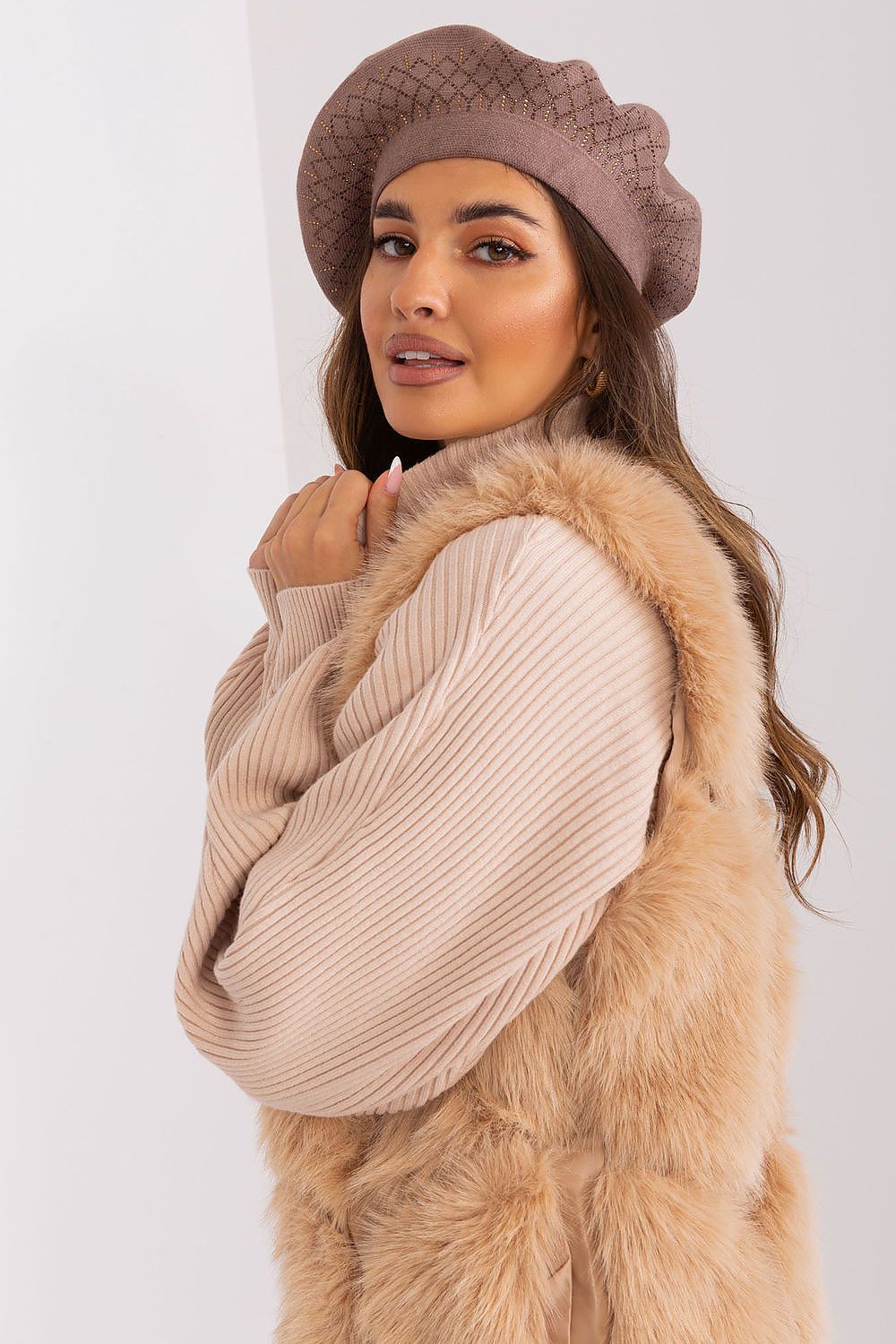   Beret Model AT-CZ-231605.21P Brown - AT 