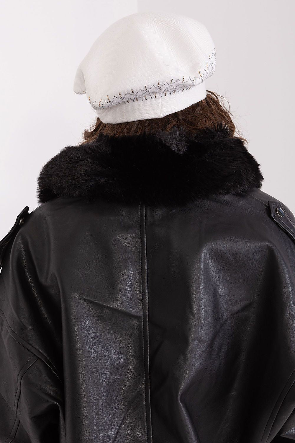   Beret Model AT-CZ-231605.04P Ecru - AT 