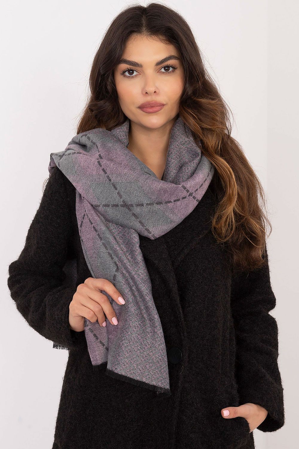   Chusta Model AT-CH-12301.82P Grey/Pink - AT 